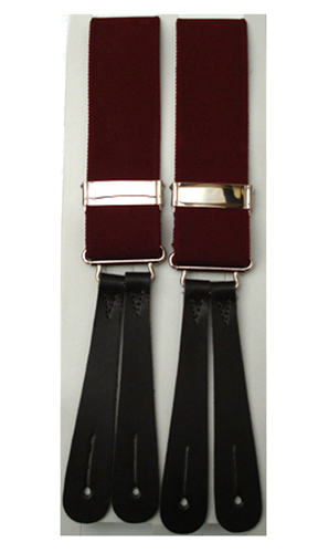 Burgundy Leather End Braces